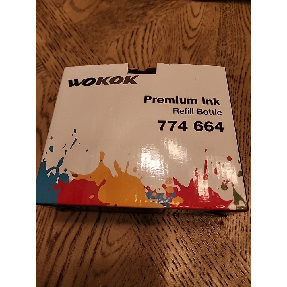 WOKOK PREMIUM INK REFILL BOTTLES 774 664 BLACK BLUE RED YELLOW New-Sealed